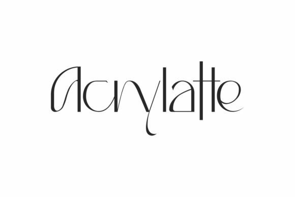 Acrylatte: A Modern Display Font for Handmade Products