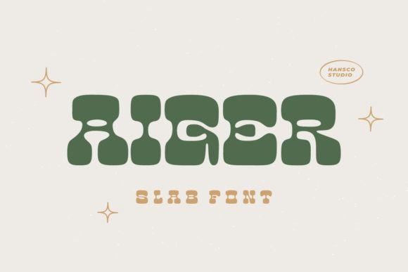 Aiger: A Fun Retro Display Font for Small Business Branding