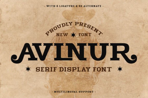 Avlnur Font: A Display Typeface for Campaign Creatives