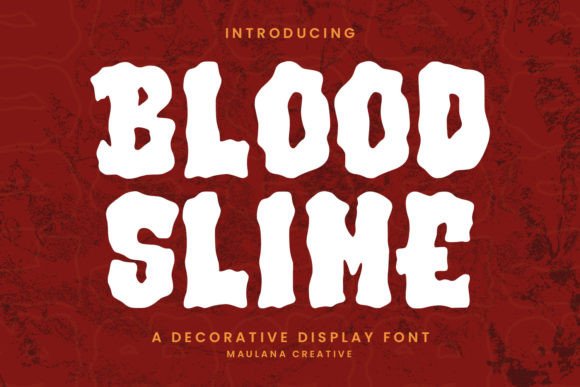 Blood Slime Font for Spooky Brand Displays