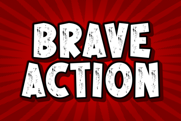 Brave Action: A Distressed Display Font for Bold Branding