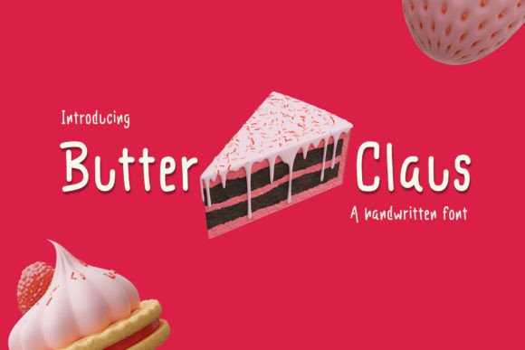 Butter Claus: A Handwritten Display Font for Editorial Warmth