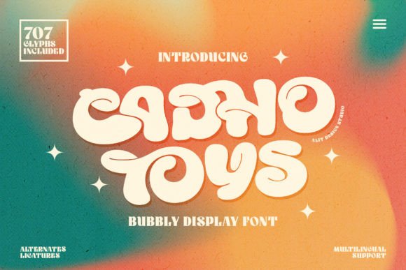 Cadho Toys Bubble Display Font for Playful Campaign Visuals