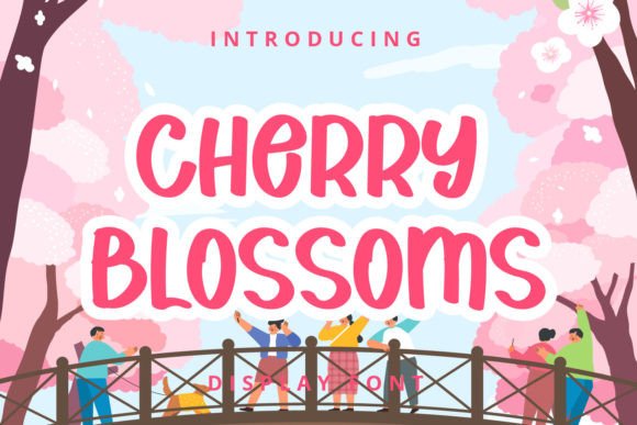 Cherry Blossoms Font for Handmade Branding & Printables