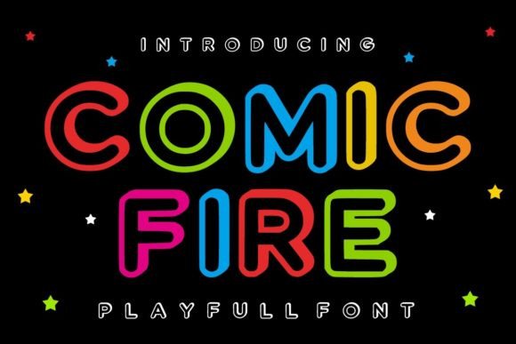 Comic Fire: The Outline Bold Display Font for Friendly Digital Design