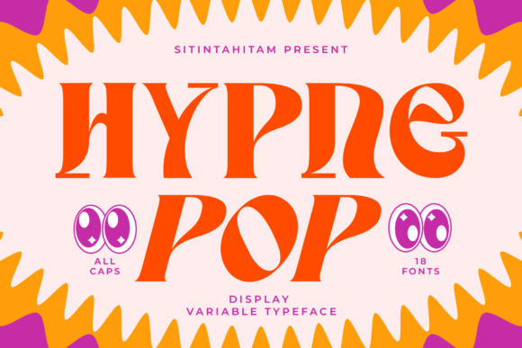Hypne Pop: A Funky Display Font for Retro Web Design