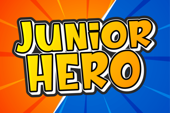 Junior Hero: A Bold Comic Display Font for Marketing