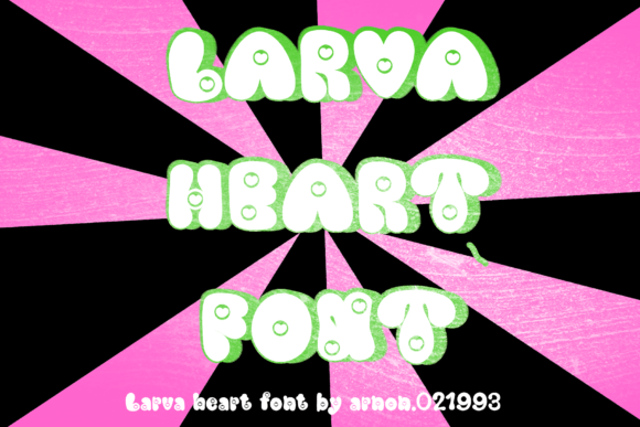 Larva Heart: A Bold and Fun Display Font for Web Design