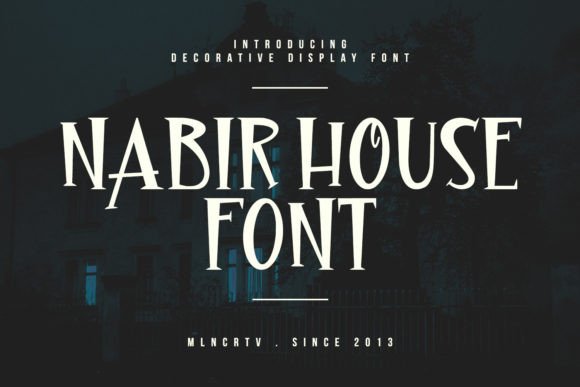Nabir House Font: A Vintage Horror Display Typeface for Digital Creators