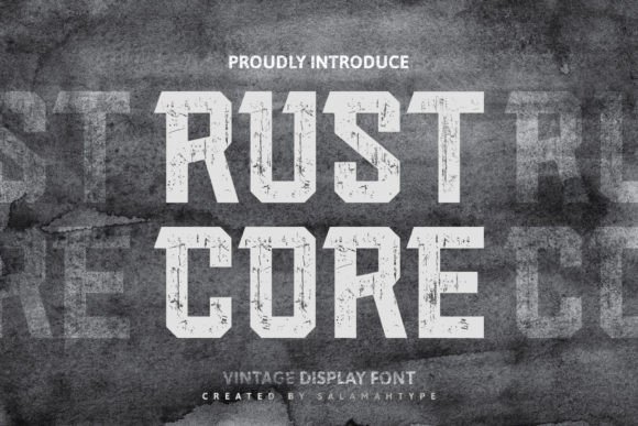 Rust Core Display Font Review: Texture-Driven Branding Typeface