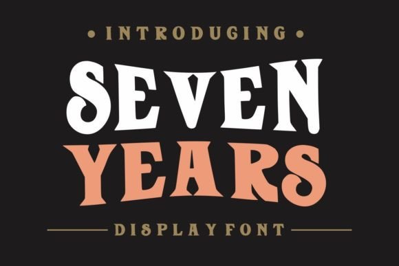 Seven Years Retro Font for Business Identity and Branding