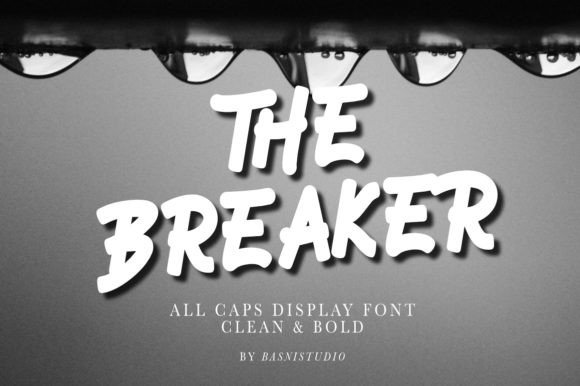The Breaker Font: A Natural Brush Display Typeface for Creative Products