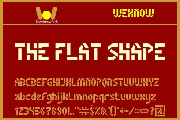 The Flat Shape: A Display Font for Modern Crafters