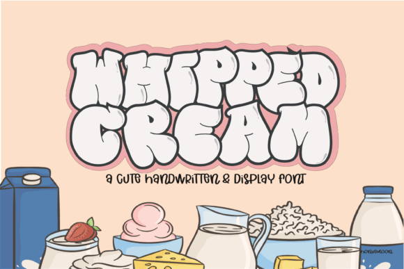 Whipped Cream: A Playful Display Font for Joyful Branding Projects